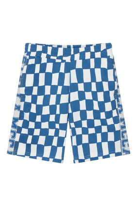 Kids Checked Jersey Shorts