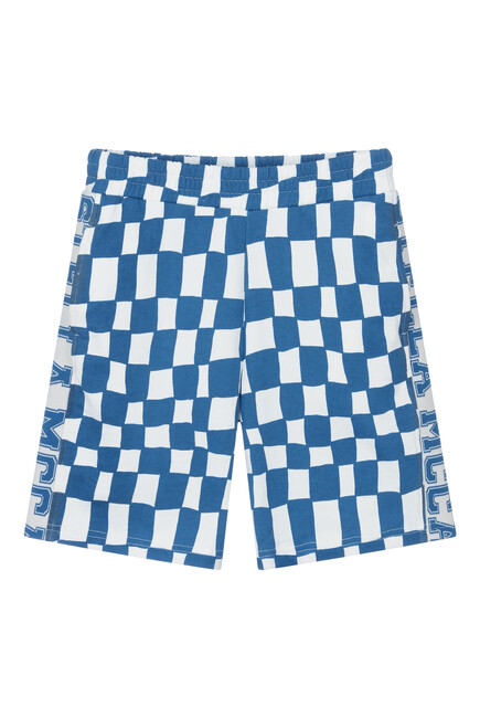 Kids Checked Jersey Shorts