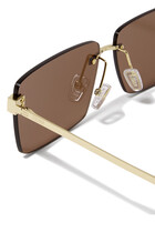 Fendi First Sky Rectangular Sunglasses