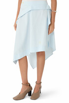 Square Drape Asymmetric Skirt 