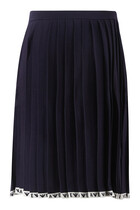 Kids Logo Trim Pleated Knit Skirt