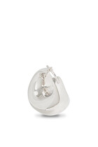 Sculptural Chubby Dome Medium Hoop Earrings