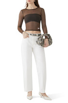 Mesh Long Sleeves Top