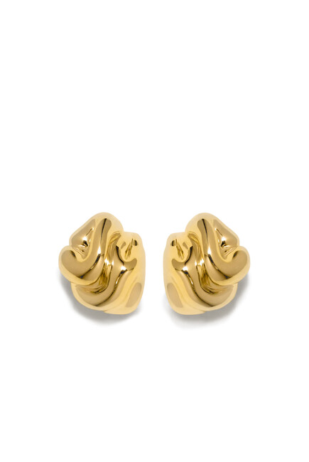 Knoll Earrings, Recycled Sterling Silver Plated in 18ct Yellow Gold Vermeil