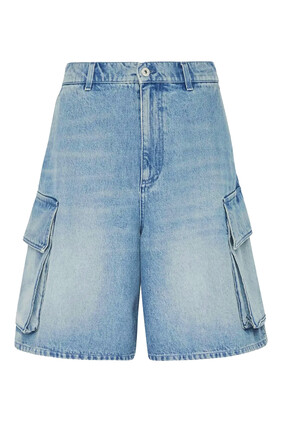 Denim Cargo Shorts
