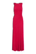 Rouched Sleeveless Maxi Dress
