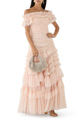Wild Rose Off-Shoulder Gown