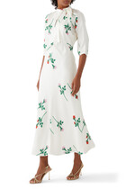 Rosebud Tie Neck Dress