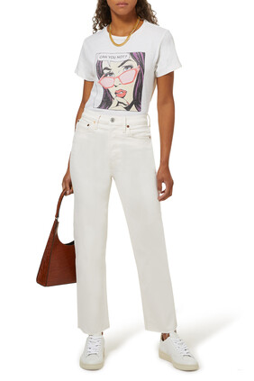 70's High Rise Stove Pipe Jeans