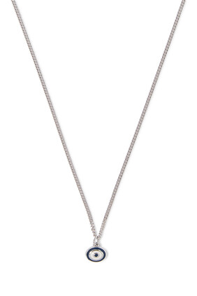Ojos Pendant Necklace,  Sterling Silver & Enamel