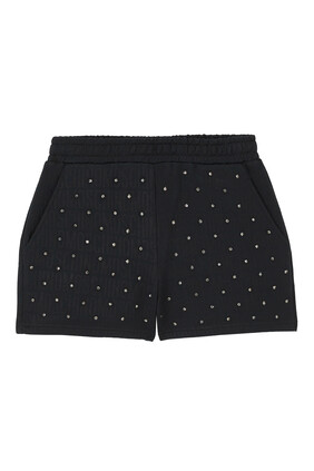 All Over Jersey and Strass Sweatshorts