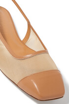 Geraldine Mesh Toe-Cap Slingbacks
