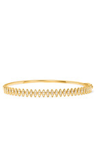 Barq Marquise Small Bangle, 18K Yellow Gold & Diamonds