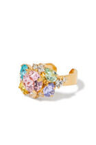 Molly Ring, 18k Gold Plated Brass & Crystals