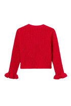 Kids Ribbed Knit Cardigan