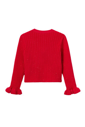 Kids Ribbed Knit Cardigan