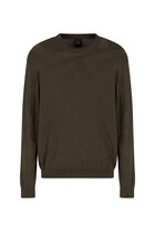 Jacquard Lettering Viscose Blend Sweater