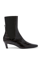  Croco-Embossed 60 Mid-Heel Boots