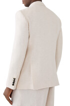 Single-Breasted Wool Gabardine Jacket