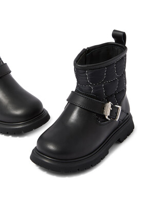Kids Quilted Teddy Ankle Boots
