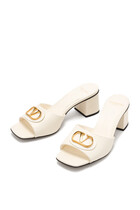 VLogo 60 Signature Calfskin Leather Mules