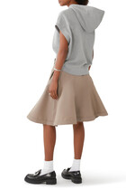 Hoodie Dress with Flounce Skirt