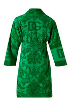 Terry Cotton Jacquard Bathrobe