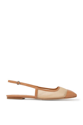 Geraldine Mesh Toe-Cap Slingbacks