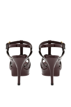 Tribute Platform Sandals in Patent Leather