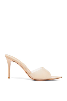 Elle 85 Plexi & Patent Leather Mules