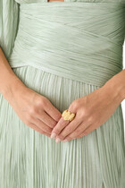Buttercream (Or, The Icing On The Cake) Ring, 18K Yellow Gold Plated Brass