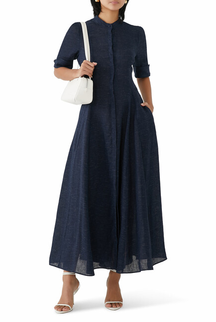 Short Sleeves Midi Dress