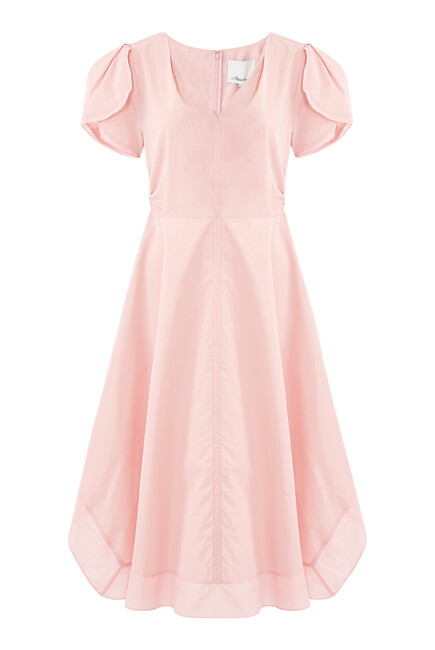 Tulip Sleeve V-Neck Dress