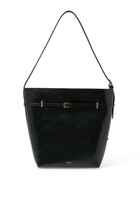 Belted Leather Tote Bag 