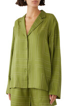Monogram Silk PJ Top