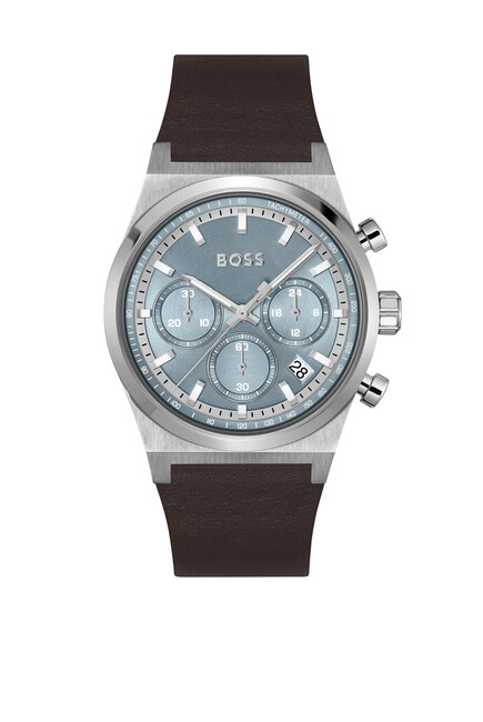 Candor Chrono Silver-Tone Chronograph Watch