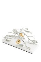 Pomegranate Silver & Gold Vertical Napkin Holder