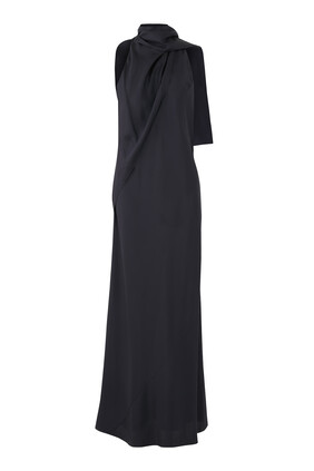 Silk Foulard Halter Dress