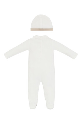 Kids Cotton Playsuit & Hat Set