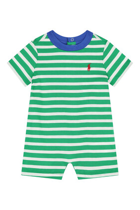 Kids Striped Cotton Jersey Shortall