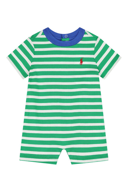 Kids Striped Cotton Jersey Shortall