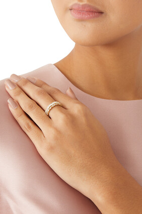 Shimmer Alaia Eternity Band, 18k Yellow Gold & Diamonds