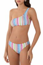 Zig Zag Print One Shoulder Bikini