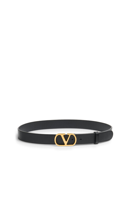 VLogo Signature Belt in Shiny Calfskin 30mm