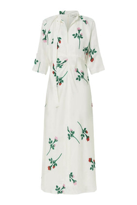 Rosebud Tie Neck Dress