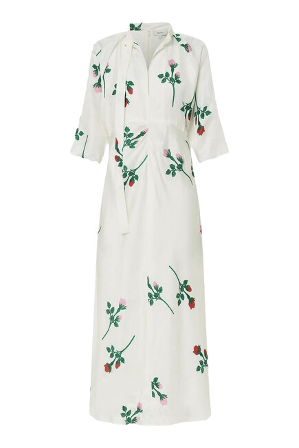Rosebud Tie Neck Dress