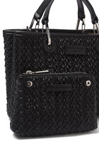MyEA Small Shopper Bag in Interwoven Leather