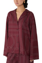 Monogram Silk PJ Top