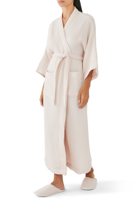Long Lightweight Waffle Robe