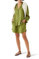 Monogram Silk PJ Top